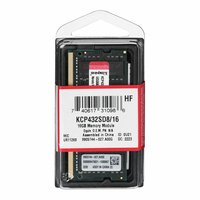 Mémoire RAM Kingston KCP432SD8/16 16 GB DDR4 3200 MHz CL22