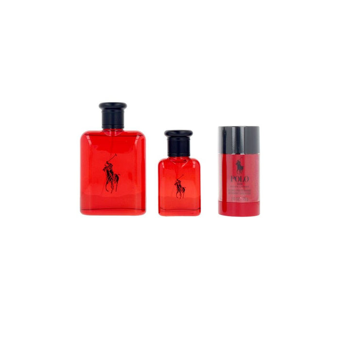 Set de Parfum Homme Ralph Lauren POLO RED 3 Pièces