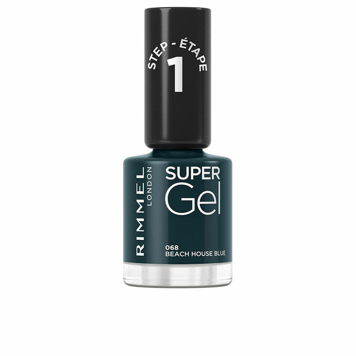 nail polish Rimmel London Super Gel Nº 068 Beach house blue Nº 068-Beach House Blue 12 ml