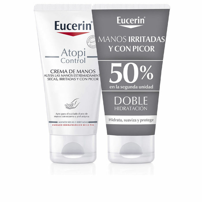 Hand Cream Eucerin Atopicontrol Crema De Manos Lote 75 ml 2 Units