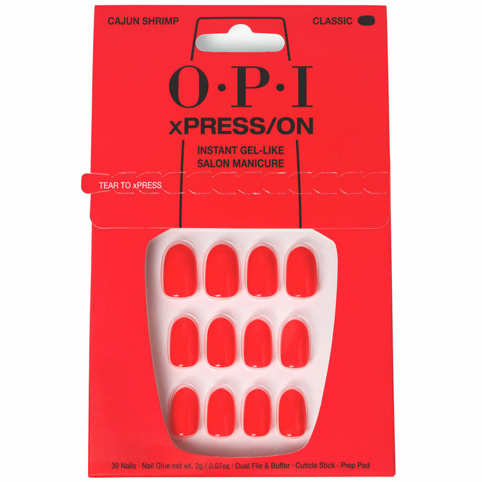 False nails Opi #Cajun Shrimp Cajun Shrimp 30 Pieces