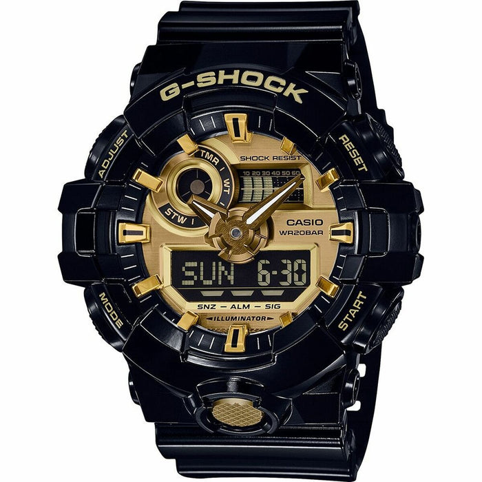 Zegarek Męski Casio G-Shock GA-710 Ø 49 mm Czarny Złoto