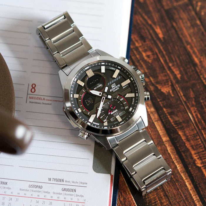 Zegarek Męski Casio Czarny Srebrzysty Ø 46 mm