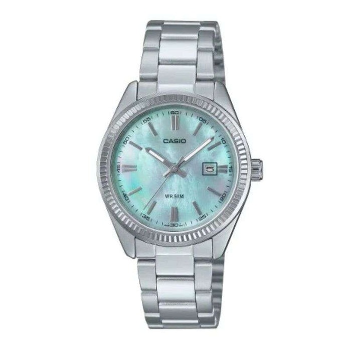 Zegarek Męski Casio LADY DATE - AQUA GREEN Srebrzysty