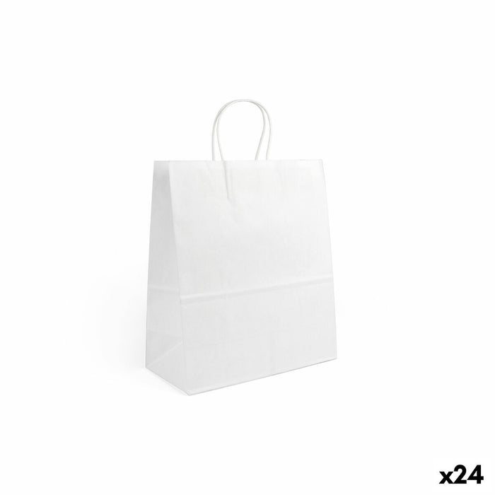 Sac en papier Algon Blanc 26 x 14 x 31 cm 3 Pièces (24 Unités)