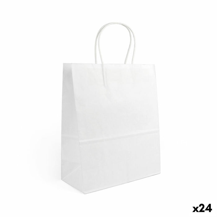 Paper Bag Algon White 32 x 12 x 40 cm 3 Pieces (24 Units)