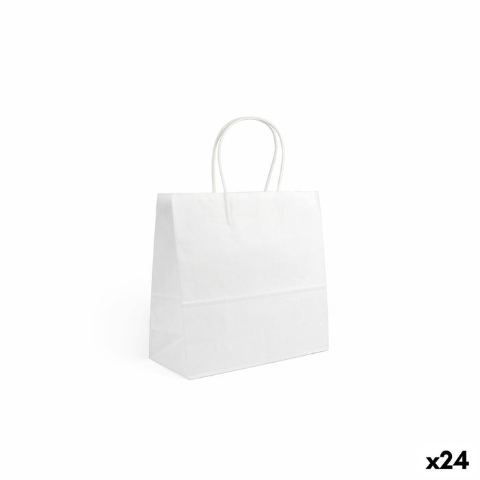 Paper Bag Algon White 26 x 17 x 26 cm 3 Pieces (24 Units)