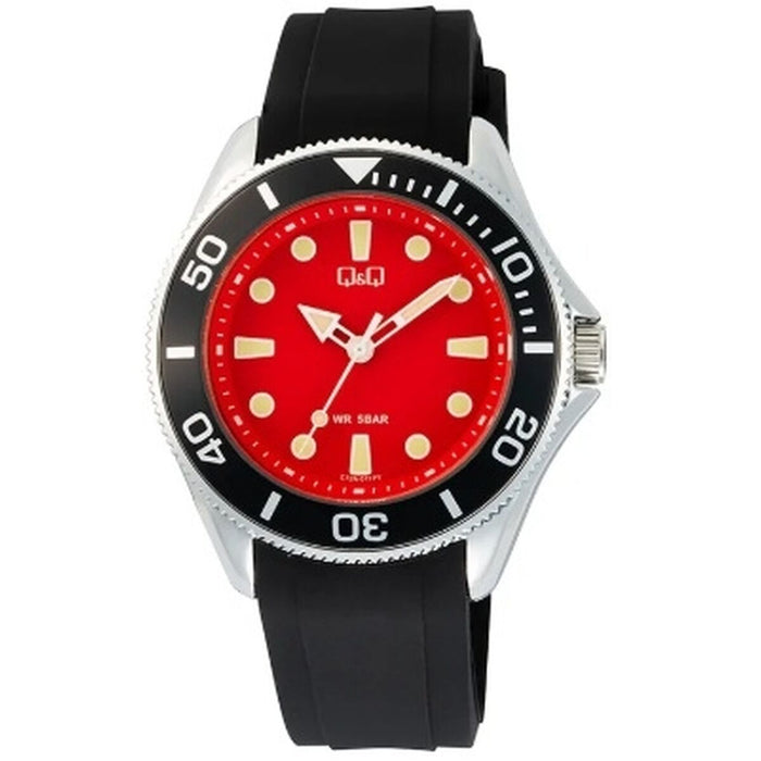 Men's Watch Q&Q GENT DIVER BLACK (Ø 41 mm)