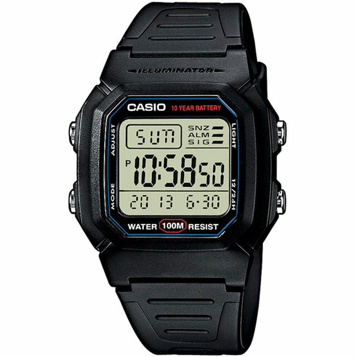 Zegarek Męski Casio Bruni Basics-Clear W-800H-1AVES Alarm Czasomierz Zegarek z Budzikiem