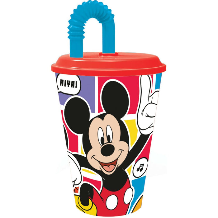 Verre avec Paille Mickey Mouse CZ11364 430 ml