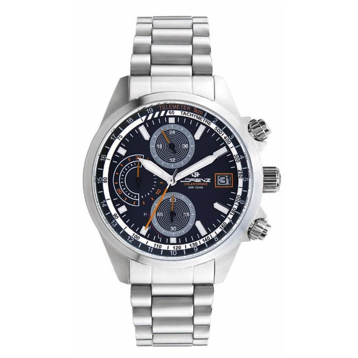Men's Watch Lorenz CRONO SOLAR PILOT ORANGE + NATO EXTRA STRAP