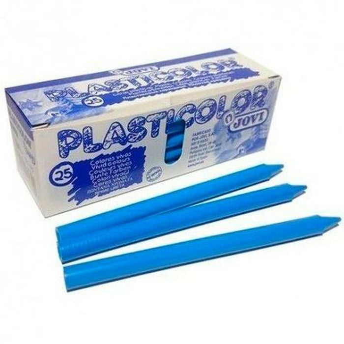 Coloured crayons Jovi Plasticolor Light Blue 25 Pieces