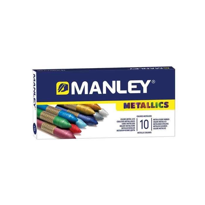 Crayons gras de couleur Manley Multicouleur (10 Unités)