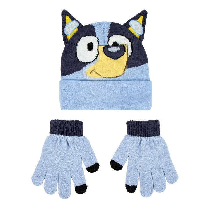 Hat & Gloves Bluey Blue