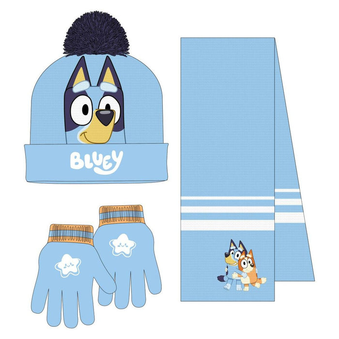 Hat & Gloves Bluey Light Blue