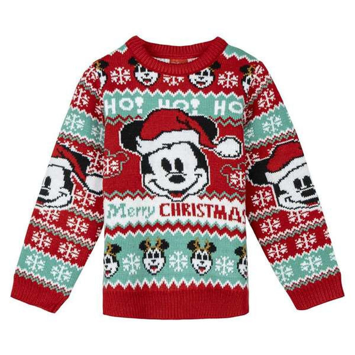 Sweat-shirt Enfant Mickey Mouse Rouge Noël 7 Ans