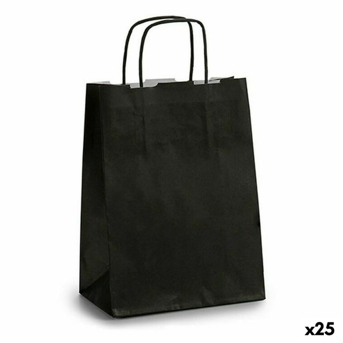 Paper Bag Pincello Black 18 x 8 x 31 cm 18 x 30 x 0,2 cm (25 Units)