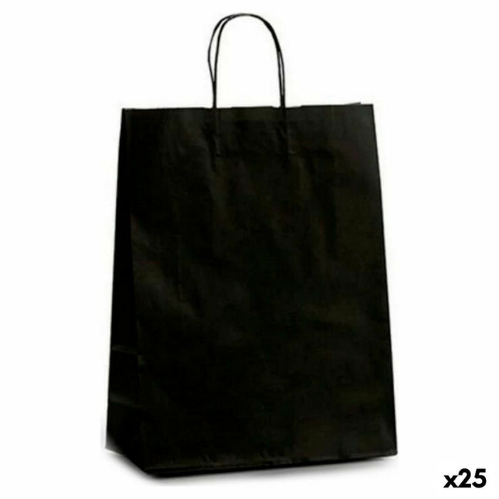 Paper Bag Pincello Black 12 x 52 x 32 cm (25 Units)