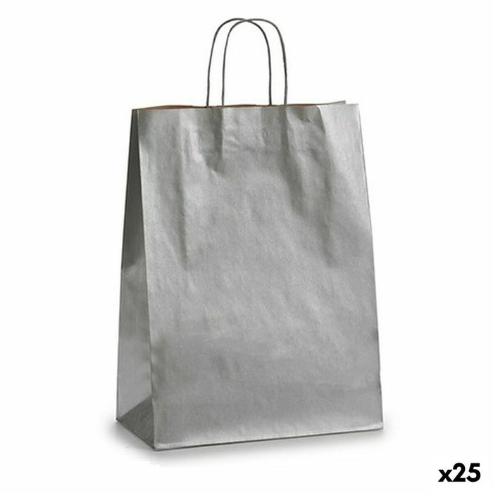 Paper Bag Pincello Silver 12 x 52 x 32 cm (25 Units)