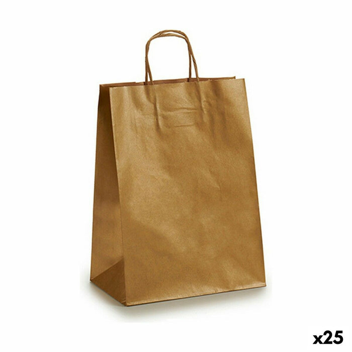 Paper Bag Pincello Golden 24 x 12 x 40 cm 24 x 40 x 0,2 cm (25 Units)
