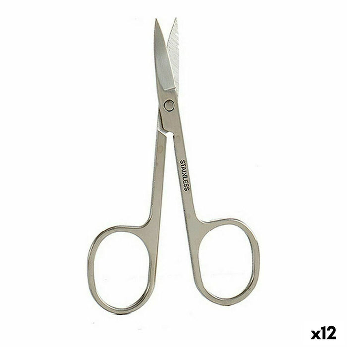 Nail Scissors Berilo Silver Steel 8,5 x 0,7 x 4 cm 0,7 x 14 x 8 cm (12 Units)