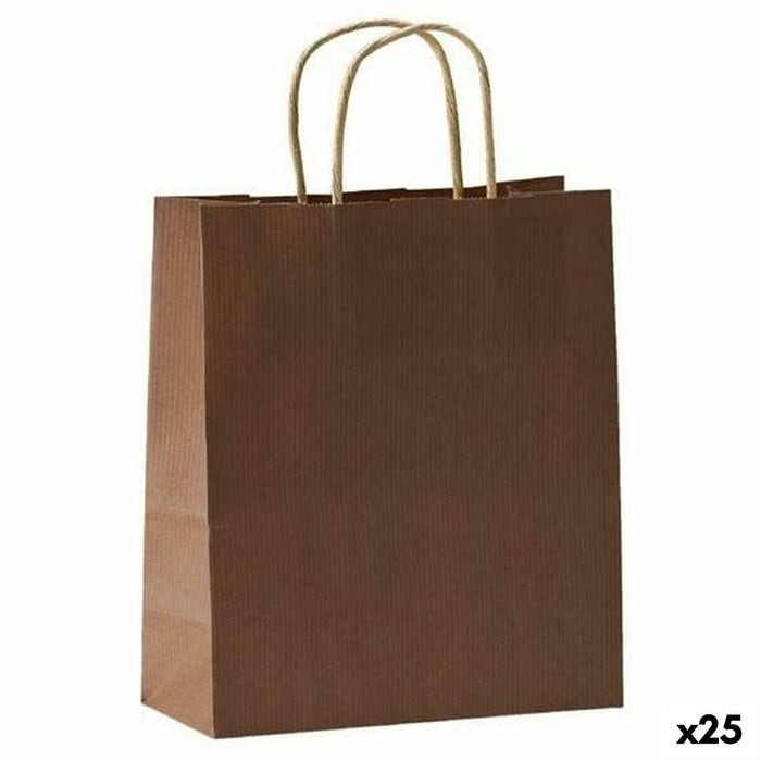 Torby Fama Ceimnobrązowy Z uchwytami 125 g/m² 31 x 11 x 42 cm Prostokątny (25 Sztuk)