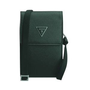 Guess, Certosa, Polyurethane, Textile Crossbody Bag, Grey, HMCERTP2285, 22 x 23.5 x 5 cm, For Men